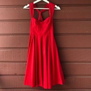French Connection Red Swing Dress